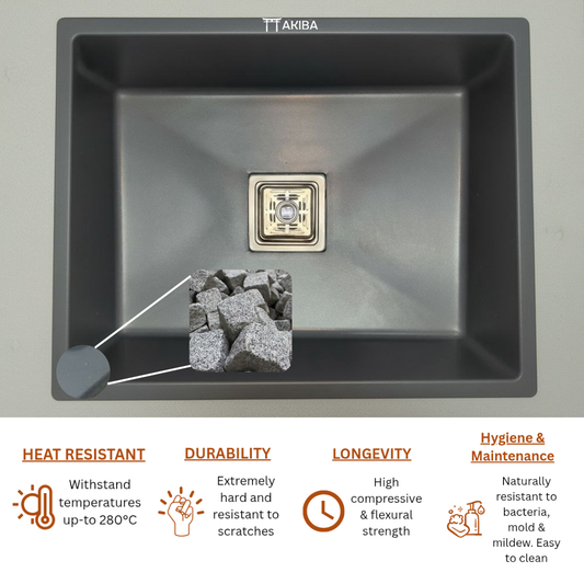 AKIBA QUARTZ SINK (SMOKE GREY)
