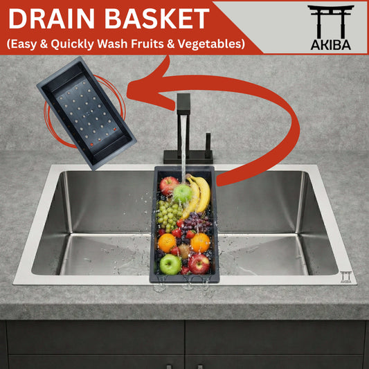 Akiba Handmade Kitchen Sink 24x18