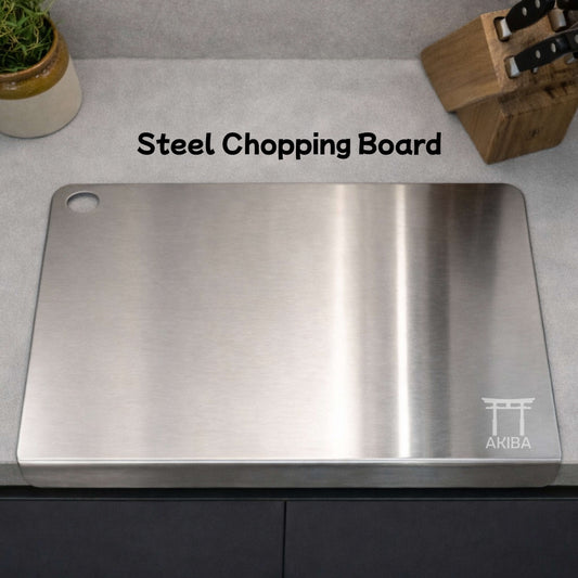 Steel chopping board