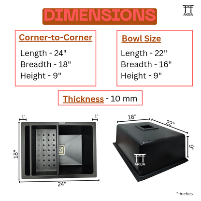 AKIBA QUARTZ SINK (BLACK)