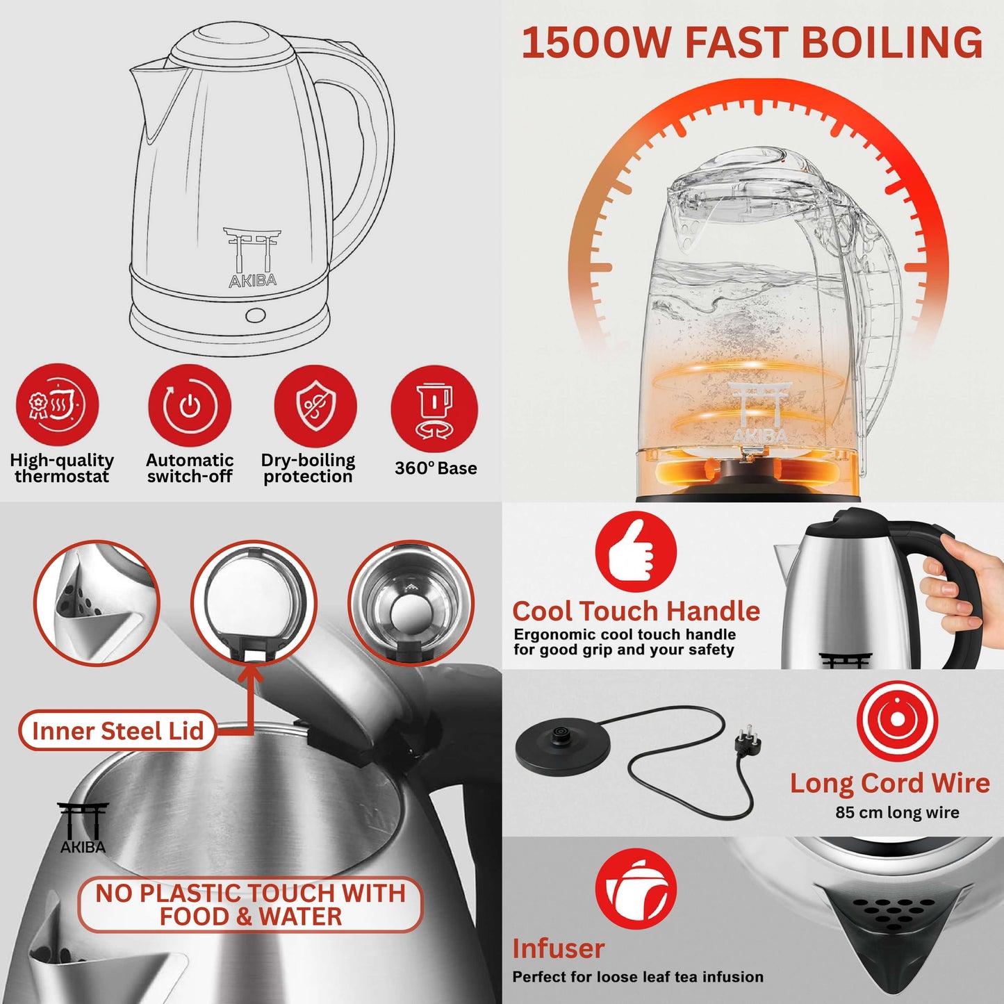 Portable electric kettle