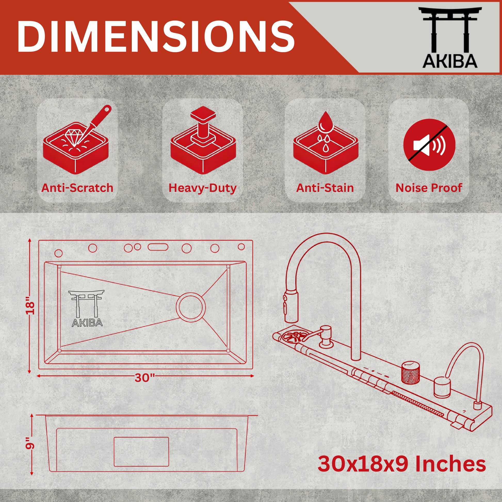 Piano Sink dimensions