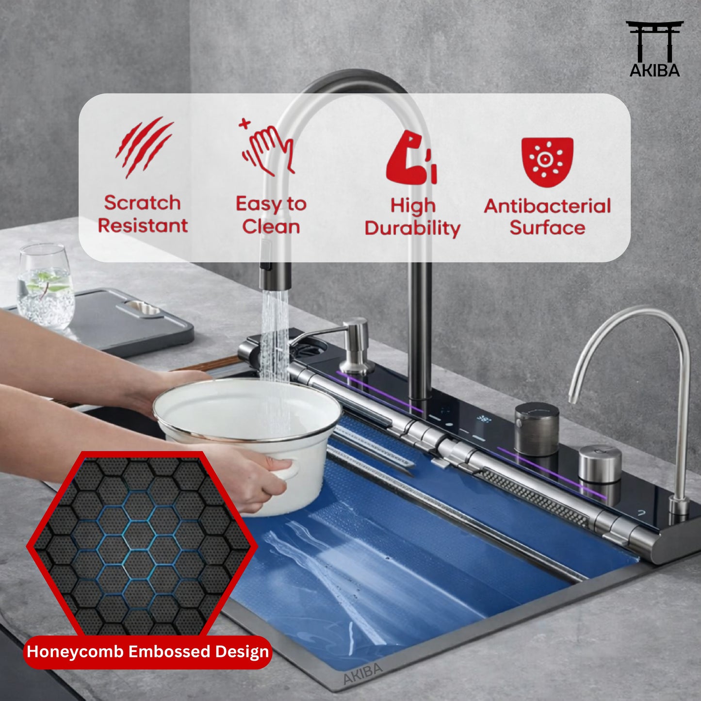 honeycomb piano sink