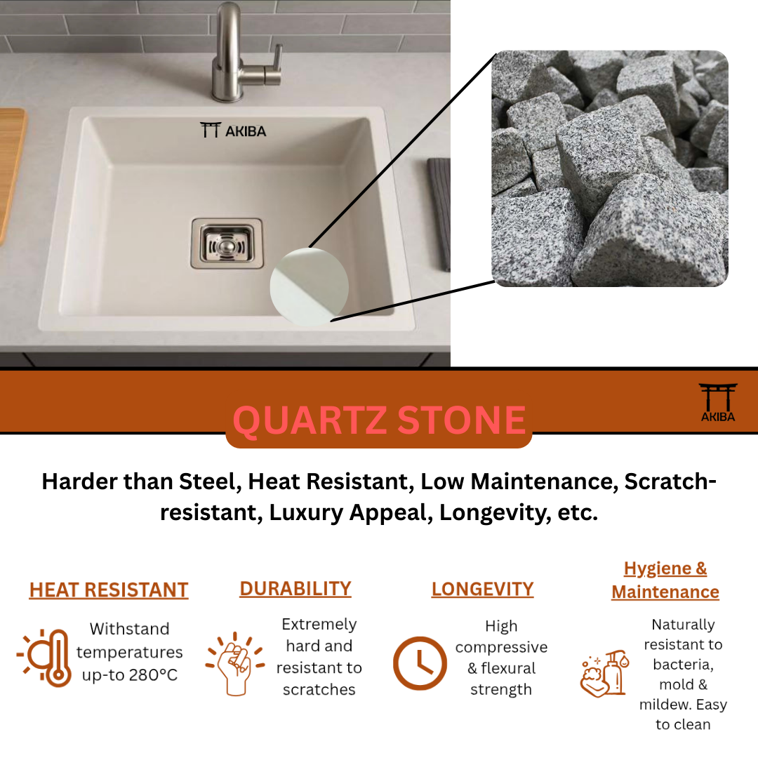 AKIBA QUARTZ SINK (WHITE)