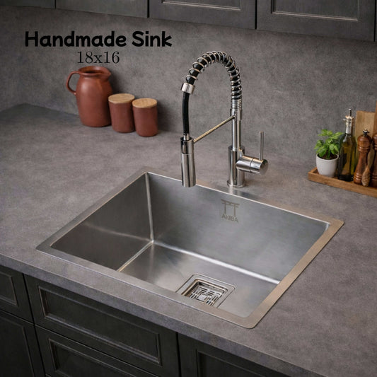 Akiba Handmade Kitchen Sink 18x16