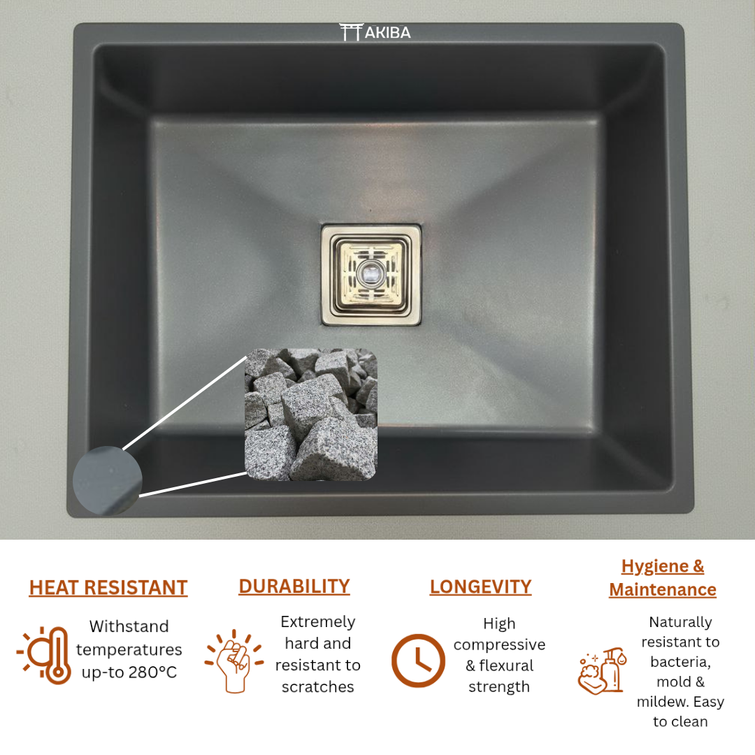 AKIBA QUARTZ SINK (SMOKE GREY)