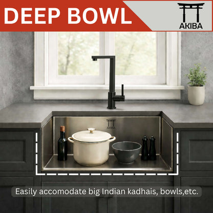 Akiba Handmade Kitchen Sink 24x18