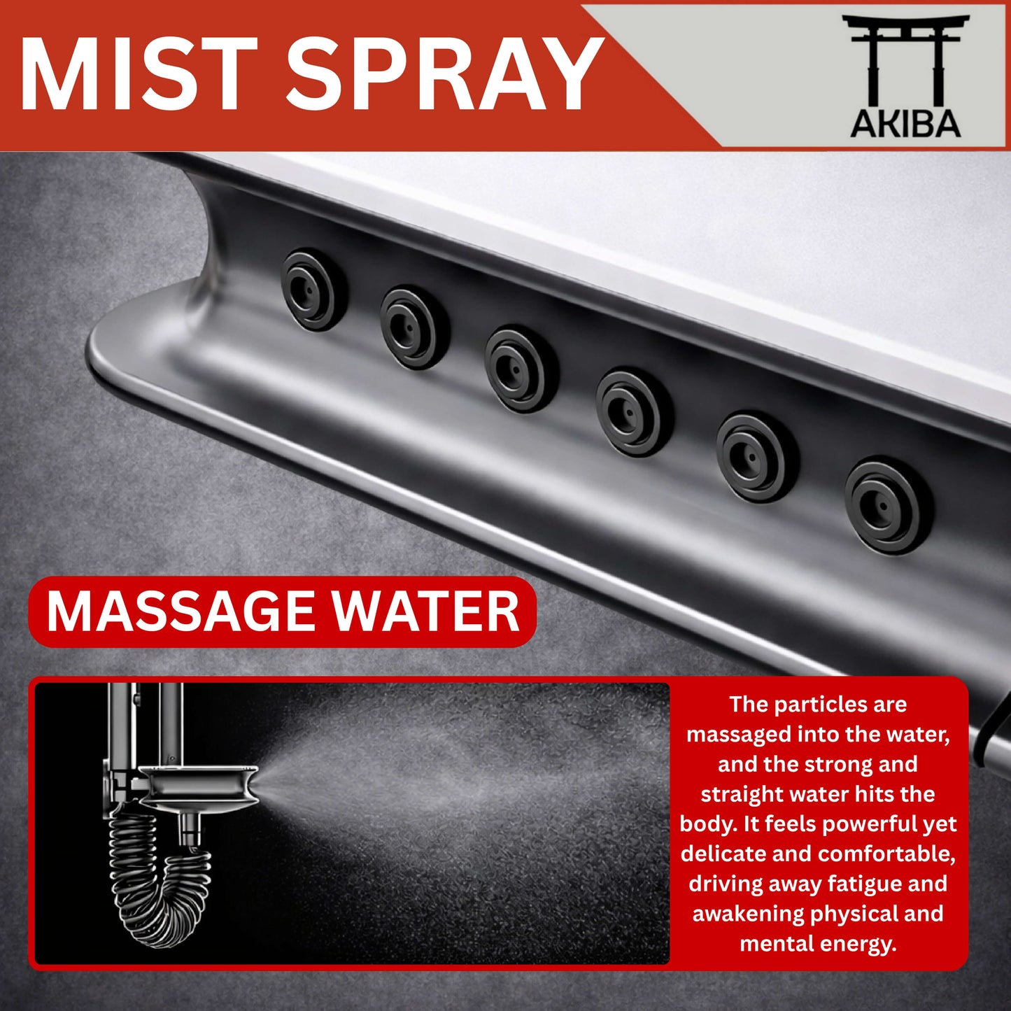 Akiba Digital Shower Set (Urban Rain)