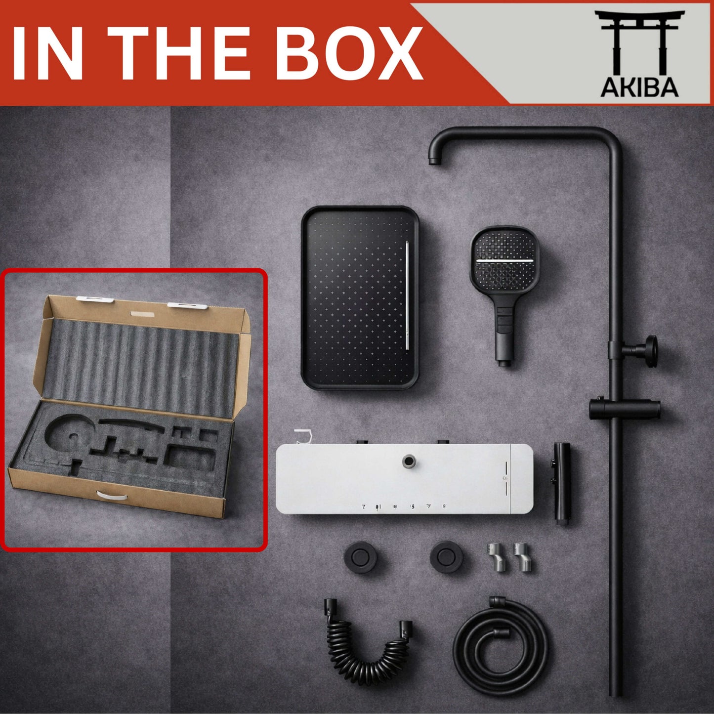 Akiba Digital Shower Set (Urban Rain)