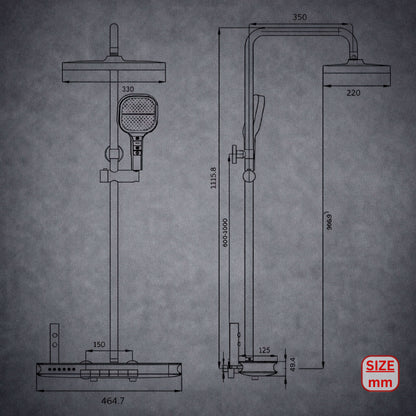 Akiba Digital Shower Set (Urban Rain)