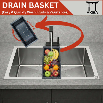 Akiba Handmade Kitchen Sink 24x18
