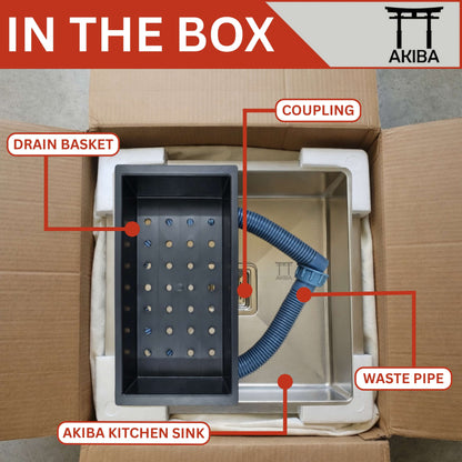 Akiba Handmade Kitchen Sink 18x16