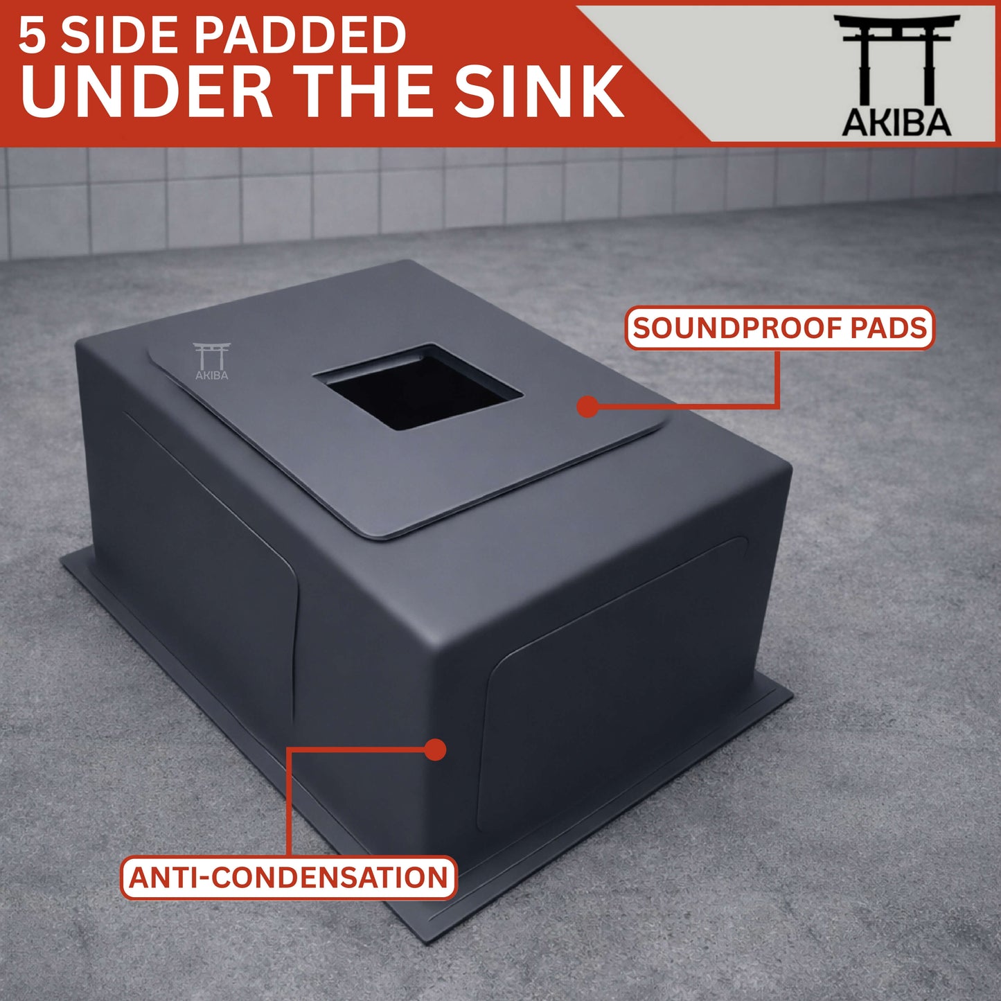 Akiba Handmade Kitchen Sink 24x18