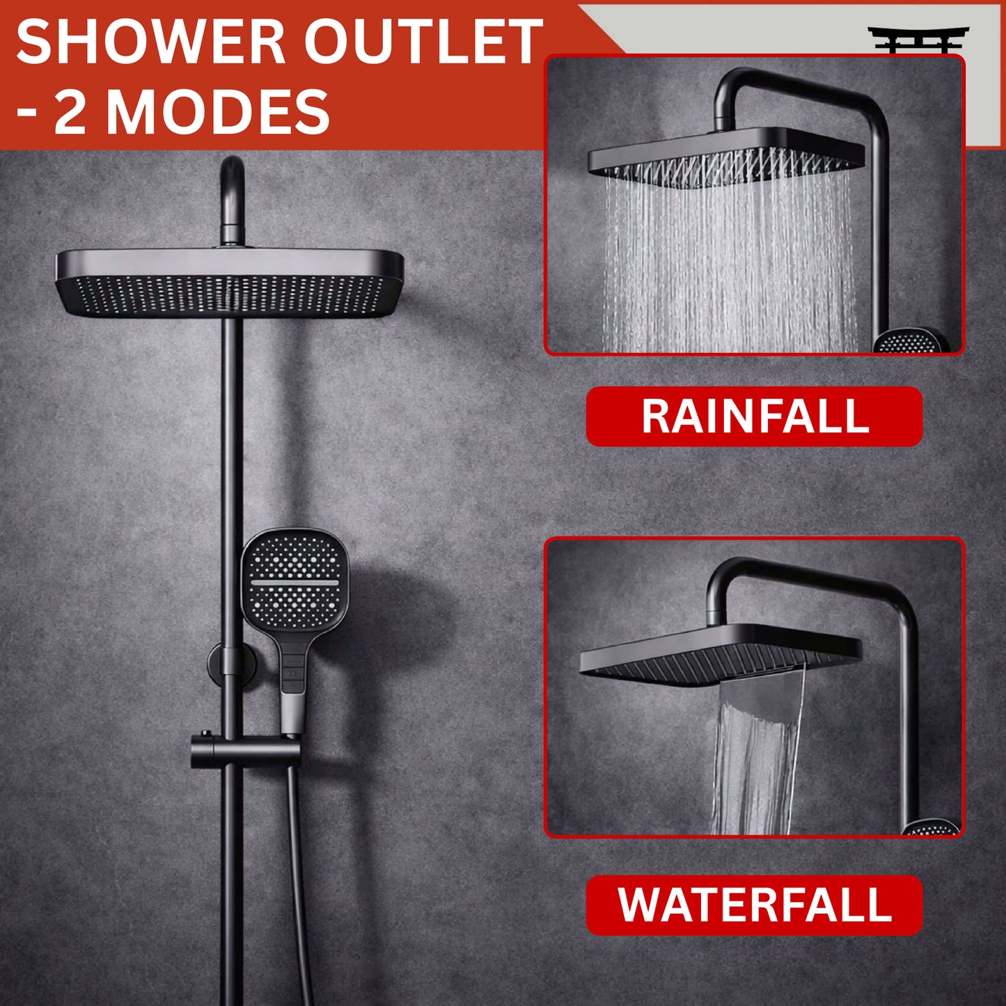 Akiba Digital Shower Set (Urban Rain)