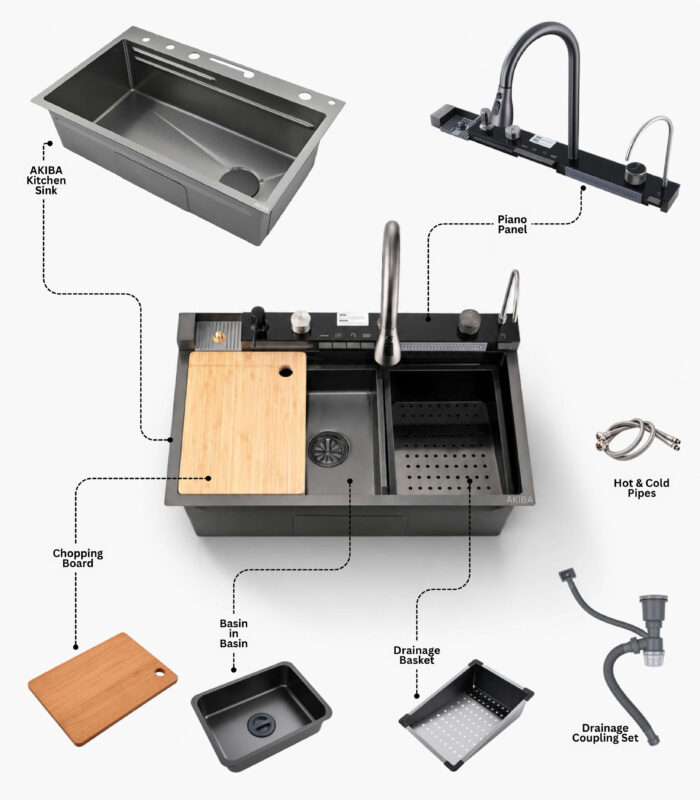 piano kitchen sink accessories