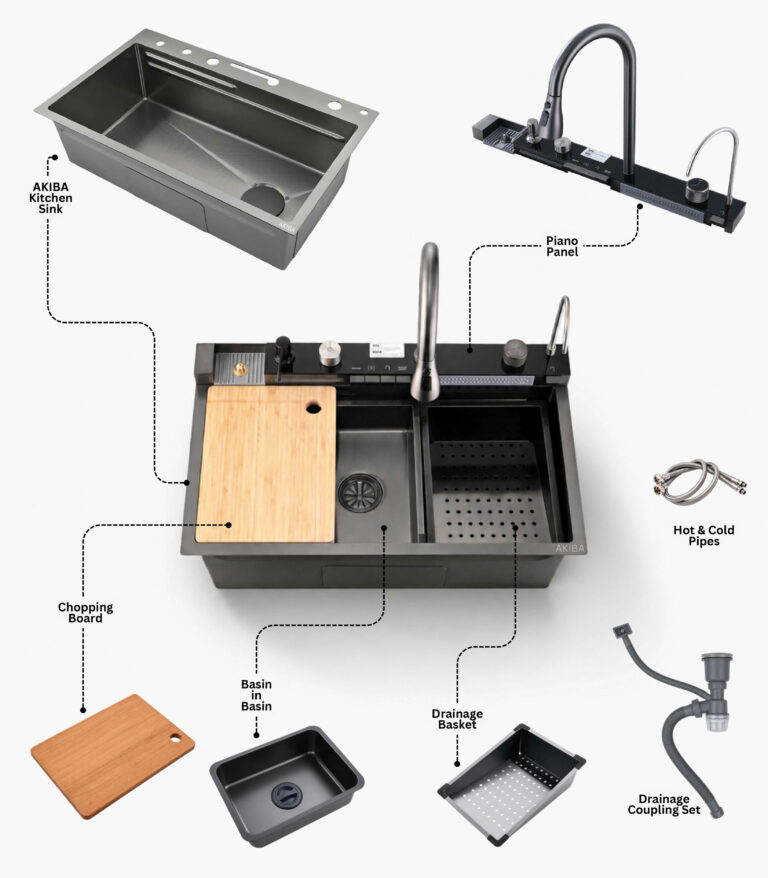 piano kitchen sink accessories
